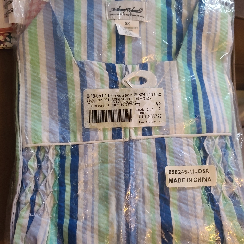 Anthony Richards Striped Bodysuit in Blue, Green, and White